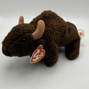 3/$30 | TY Beanie Babies | Roam the Dark Brown Buffalo Plush Toy